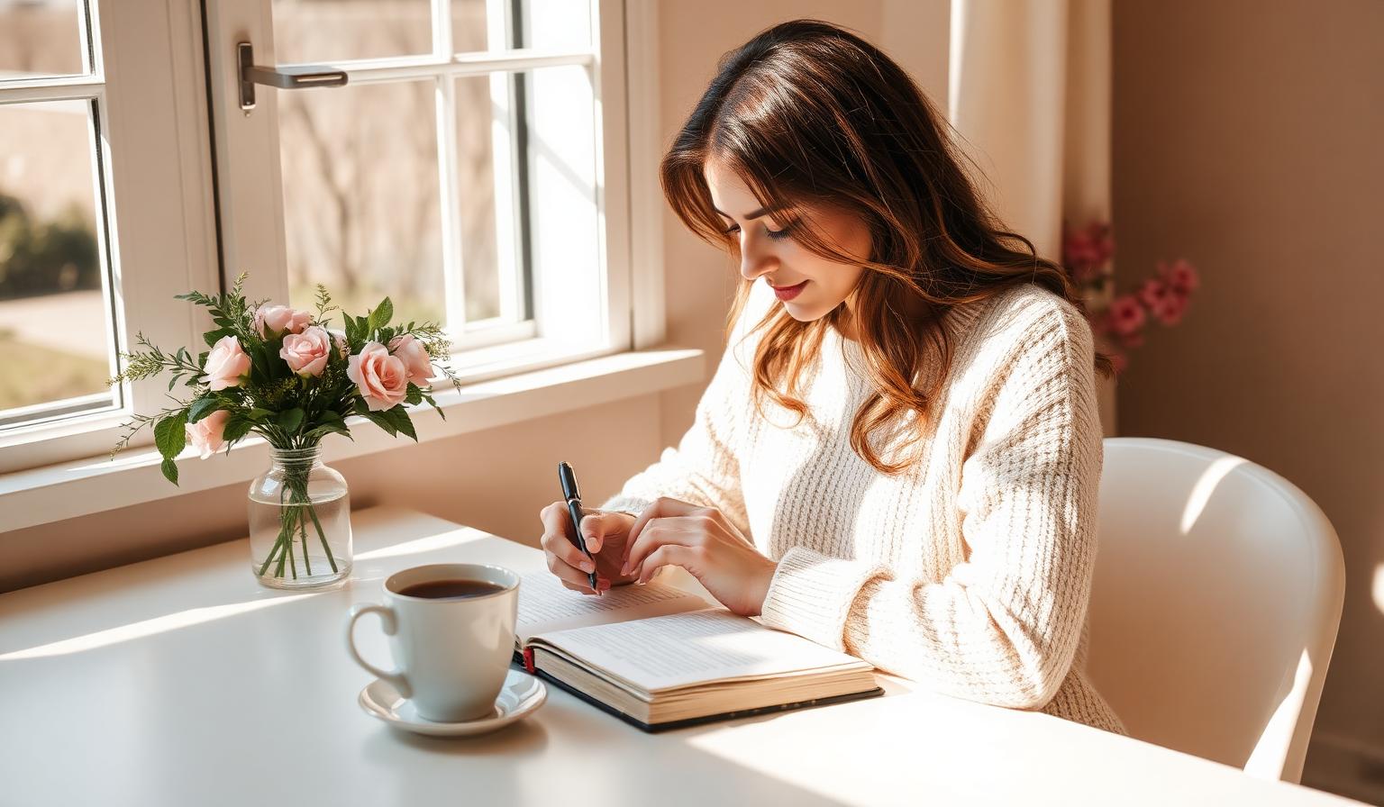 Woman journaling