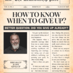 Newspaper frontpage - should you give up?